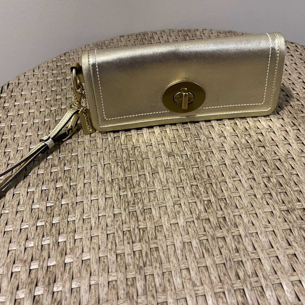 COACH Slim Long Soft Leather Wristlet Clutch